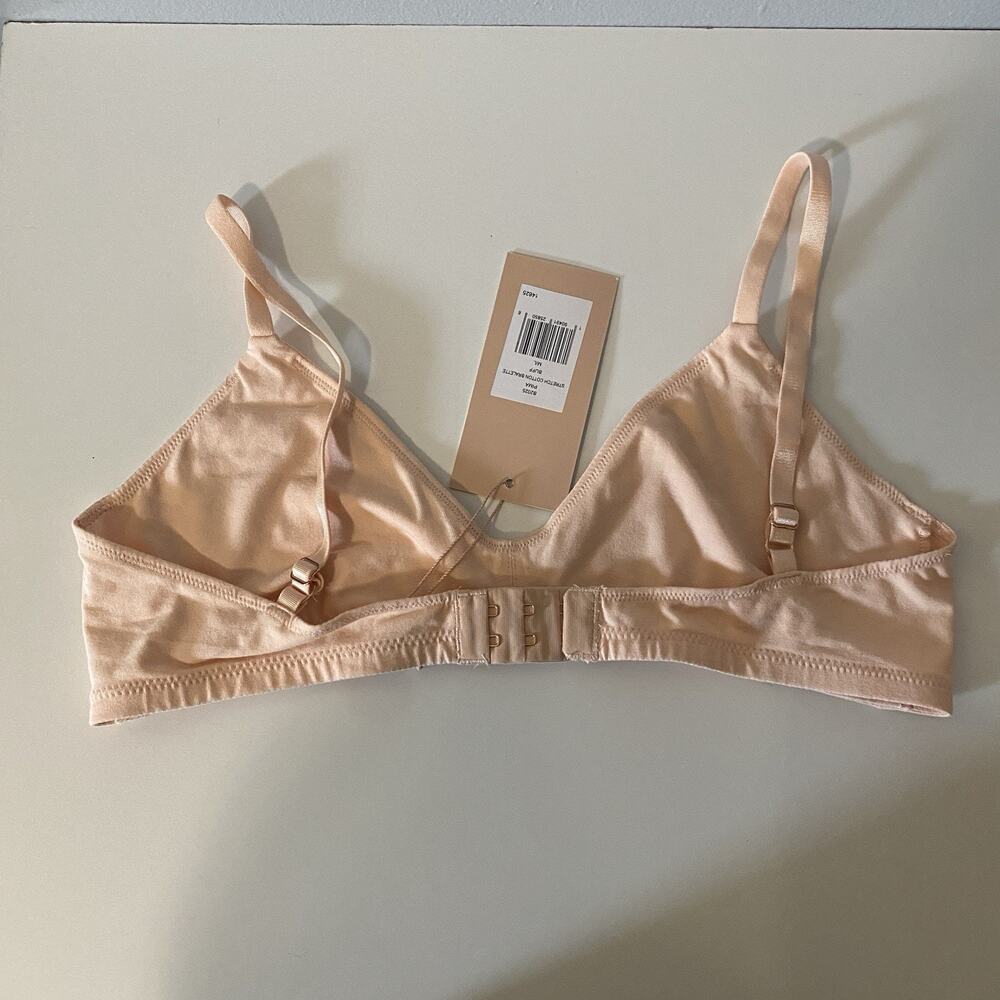 EBERJEY Pima Stretch Cotton Bralette Buff Size M/L NWT Wireless Soft Breathable - Picture 2 of 5